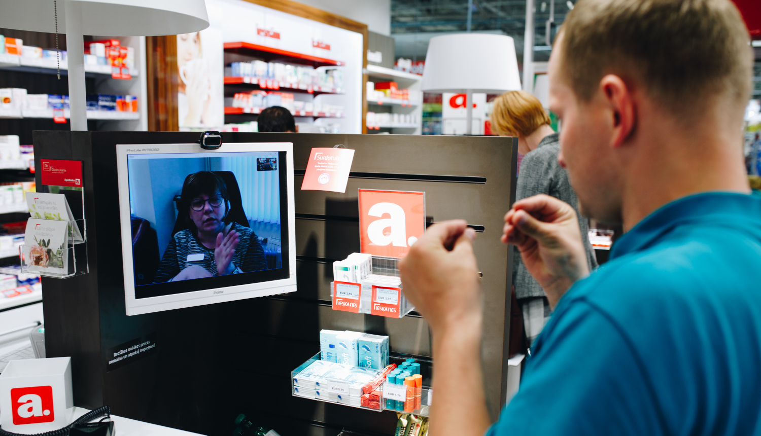 Apotheka aptiekā Ogrē pieejams zīmju valodas tulks