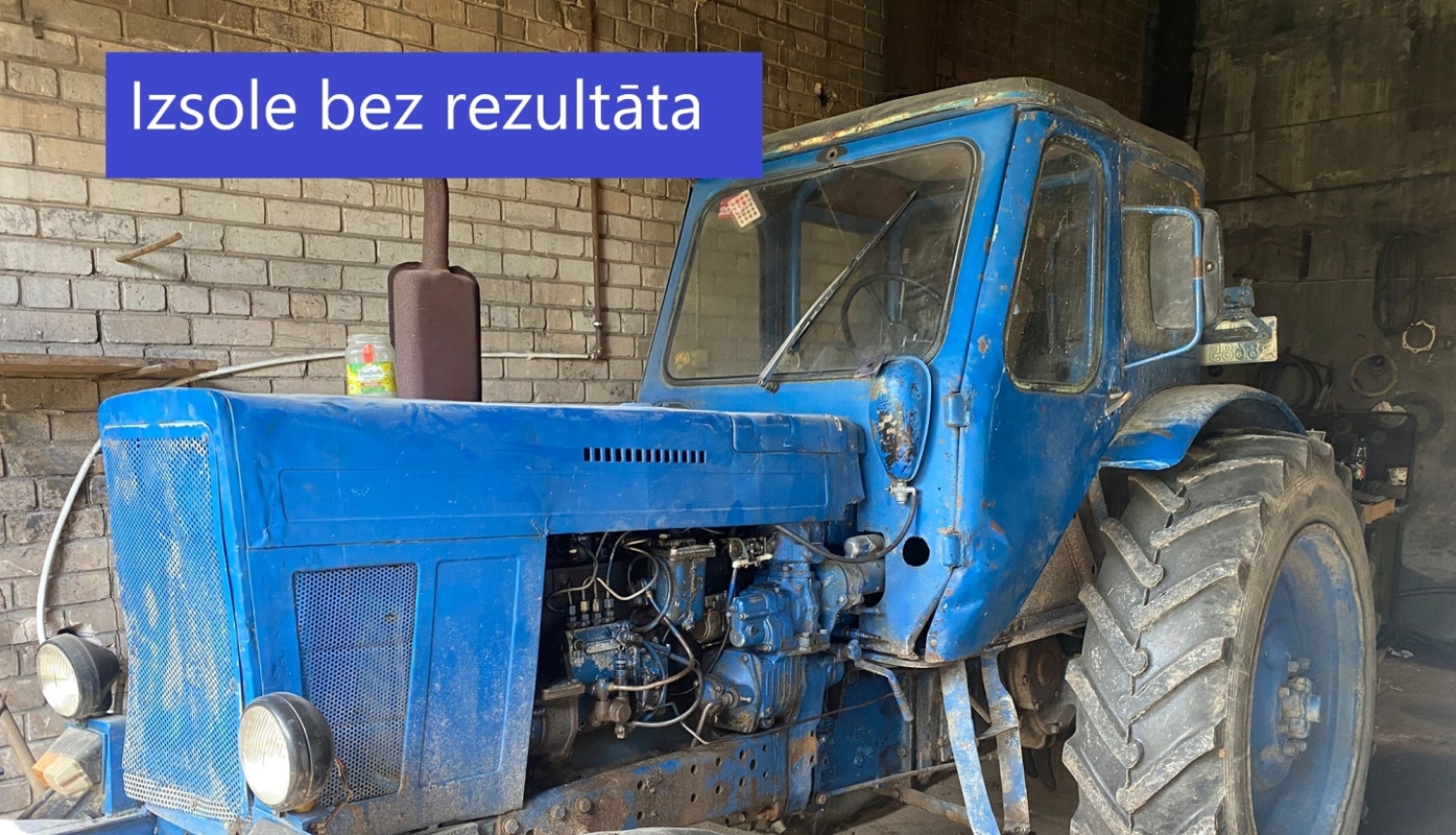 Kustamās mantas – transportlīdzekļa-traktora MTZ50L, VRN T8685LB – atsavināšanas izsole bez rezultāta