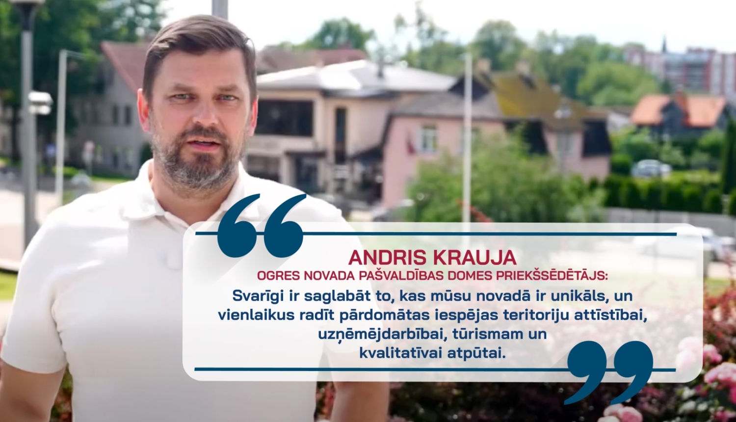 Ogres novada pašvaldības domes priekšsēdētājs A. Krauja