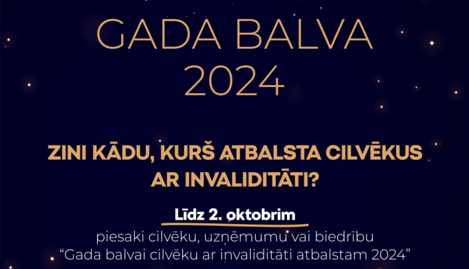 Gada balva cilvēku ar invaliditāti atbalstam 2024