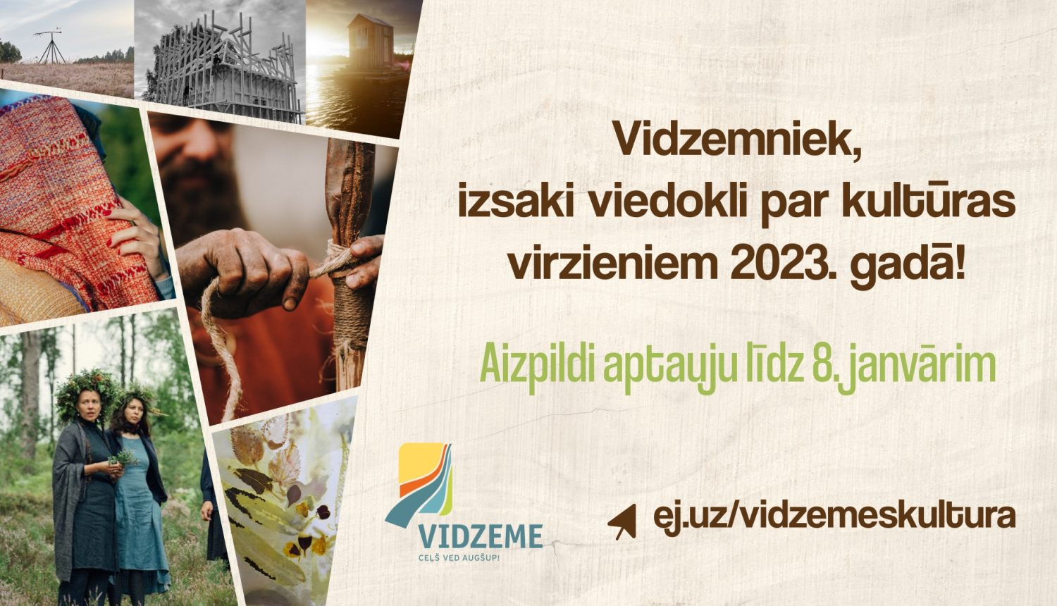 Vidzemnieki aicināti balsot par Vidzemes kultūras prioritātēm 2023. gadā