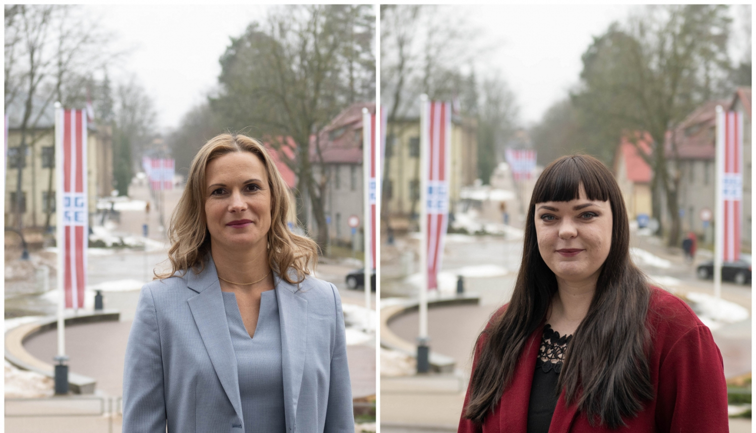 Ogres novada Kultūras un tūrisma pārvaldes vadītāja Marika Zeimule un Ogres teātra direktore Ieva Rodiņa
