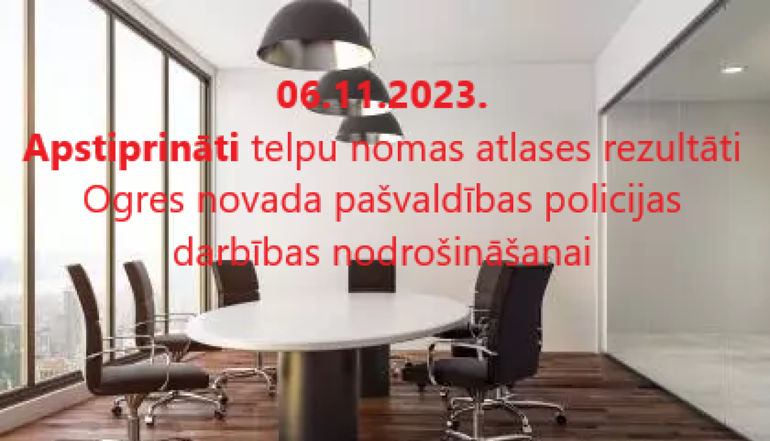 Telpa ar galdu un krēsliem, izsoles rezultāti
