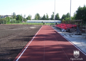 Notiek Ogresgala pamatskolas stadiona rekonstrukcija