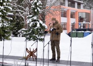 Zemessardzes 54. kaujas atbalsta bataljona komandieris Pēteris Plečkens Ogrē 20.01.2024.