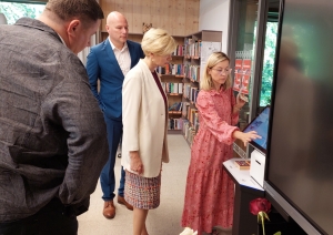 A.Čakšas vizīte Ogres Centrālajā bibliotēkā 22.09.2023