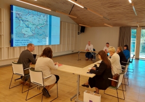 A.Čakšas vizīte Ogres Centrālajā bibliotēkā 22.09.2023