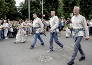 Dziesmu svētku gājiens. Ogres novads. Foto: Voldemārs Stāvusis