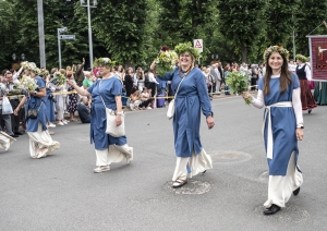 Dziesmu svētku gājiens. Ogres novads. Foto: Voldemārs Stāvusis