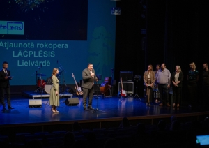 Ogres novada gada balvas kultūrā 2023 pasniegšana rokoperai "Lāčplēsis"