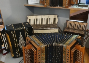 Biedrības "Skaņumāja" mūzikas instrumentu ekspozīcija