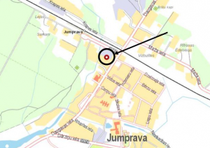 Izslole garažām Jumpravā - atrašanās vieta