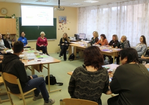 Skolēni un skolotāji projekta Satikt tikšanās ietvaros 10.11.2023.