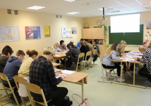 Skolēni un skolotāji projekta Satikt tikšanās ietvaros 10.11.2023.