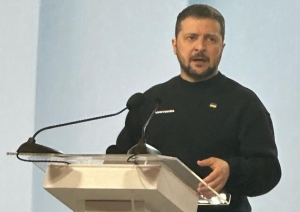 Ogres novada pašvaldības pārstāvji starptautiskā samitā Ukrainā 04.2023. 