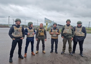 Ogres novada pašvaldības pārstāvji starptautiskā samitā Ukrainā 04.2023. 