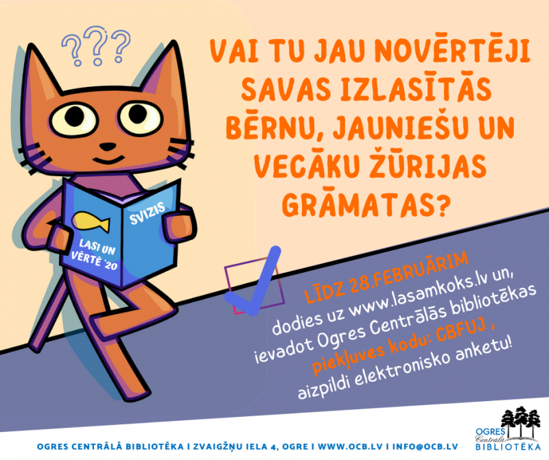 Līdz 28. februārim laiks lasīt un vērtēt
