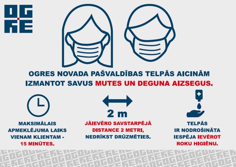 Apmeklējot pašvaldību un VSAA, ir jāievēro noteiktie ierobežojumi
