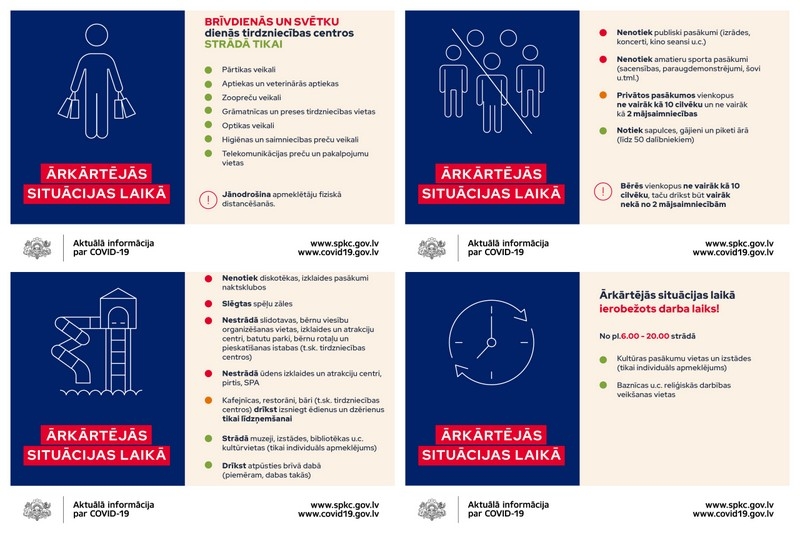 No 9.novembra  Latvijā izsludināta ārkārtējā situācija