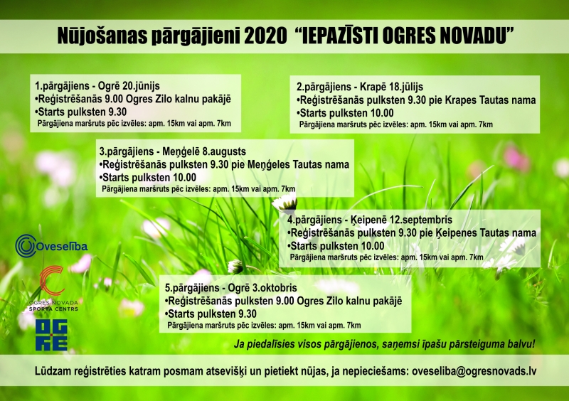 Nūjošanas pārgājieni 2020