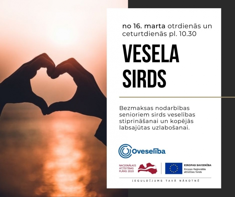 Vingrošanas nodarbības senioriem “Vesela sirds”