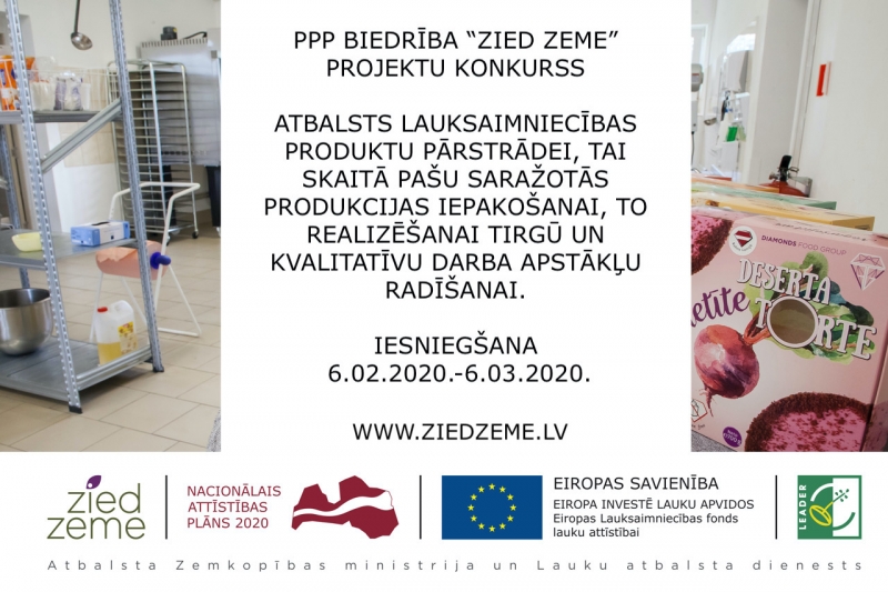 PPP biedrība “Zied zeme” izsludina 2 projektu konkursus