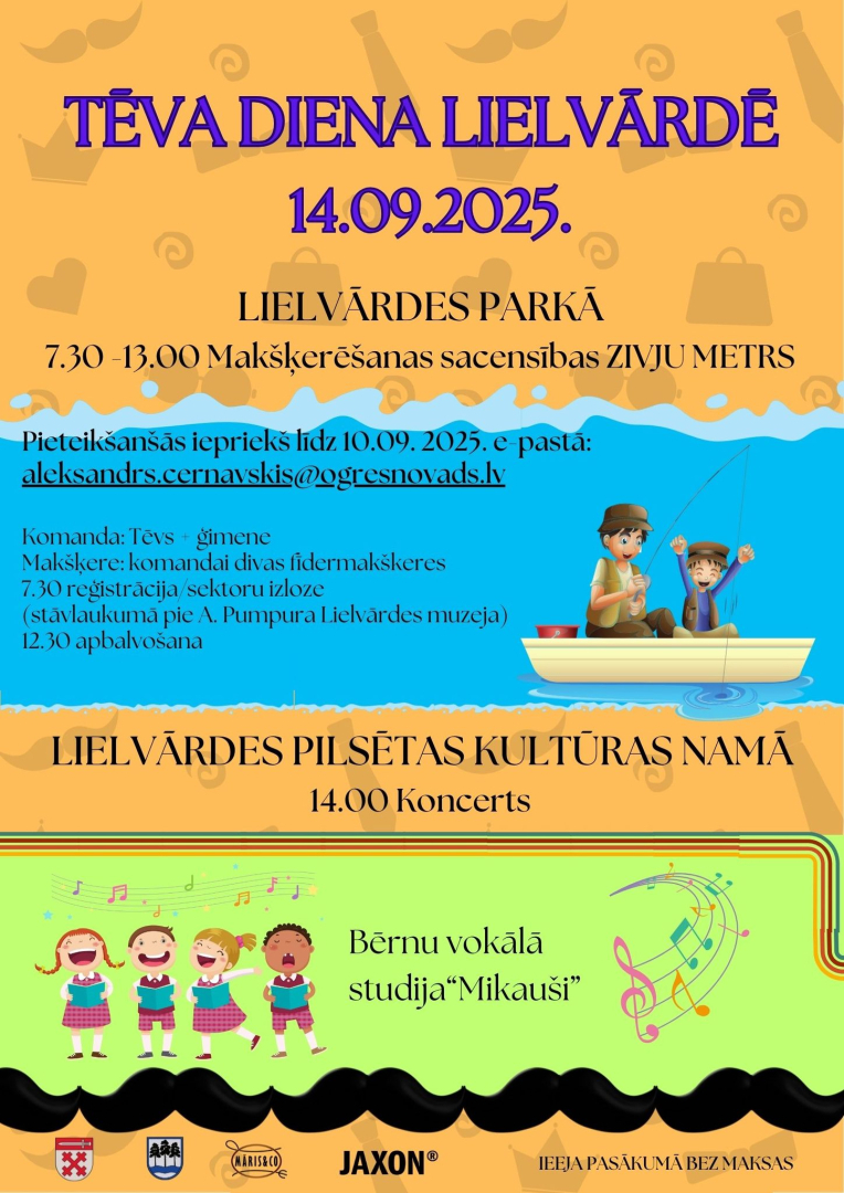 Tēva diena Lielvārdē 14.septembrī tiks atzīmēta ar makšķerēšanas sacensībām