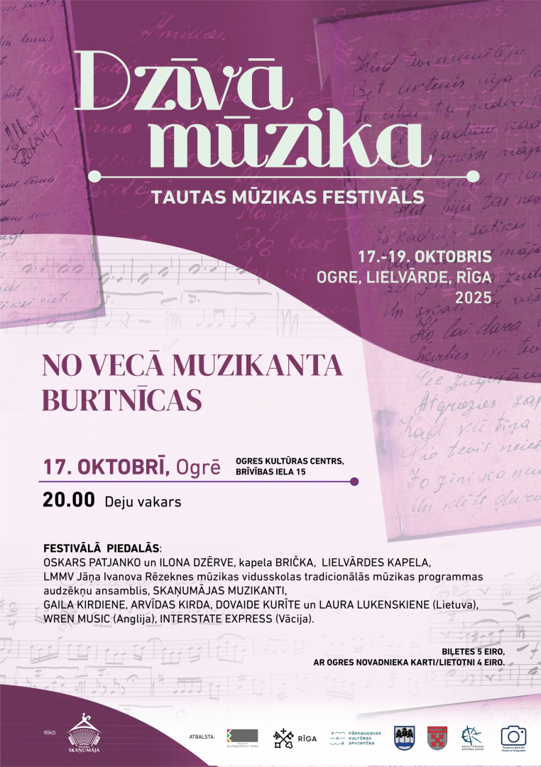 Afiša dzīvās mūzikas festivālam