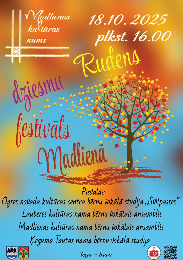 Afiša rudens noskaņās dziesmu festivālam Madlienā