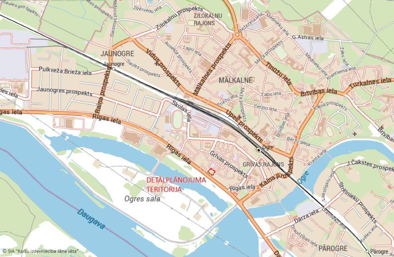 Detālplānojuma zemes vienībai Rīgas ielā 10B, Ogrē, Ogres nov. 1.9. redakcijas nodošana publiskajai apspriešanai