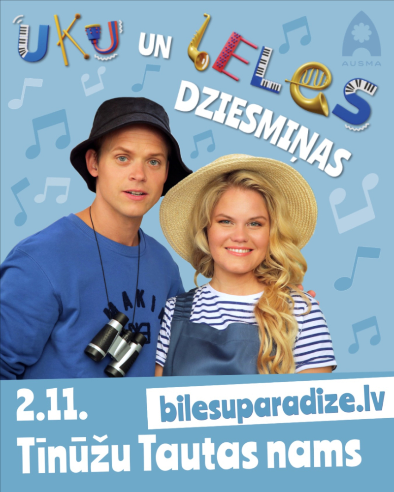 UKU un LELES dziesmiņas 2. novembrī Tīnūžu Tautas namā