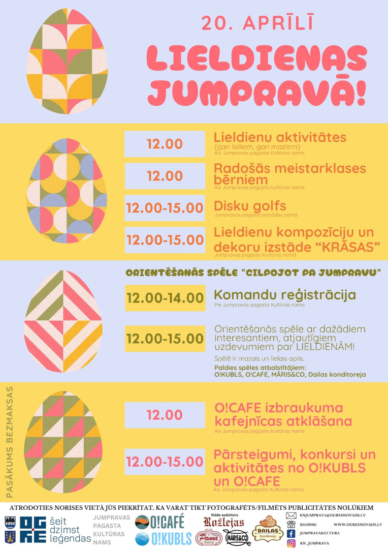 Lieldienas JUMPRAVĀ - 20. aprīlī