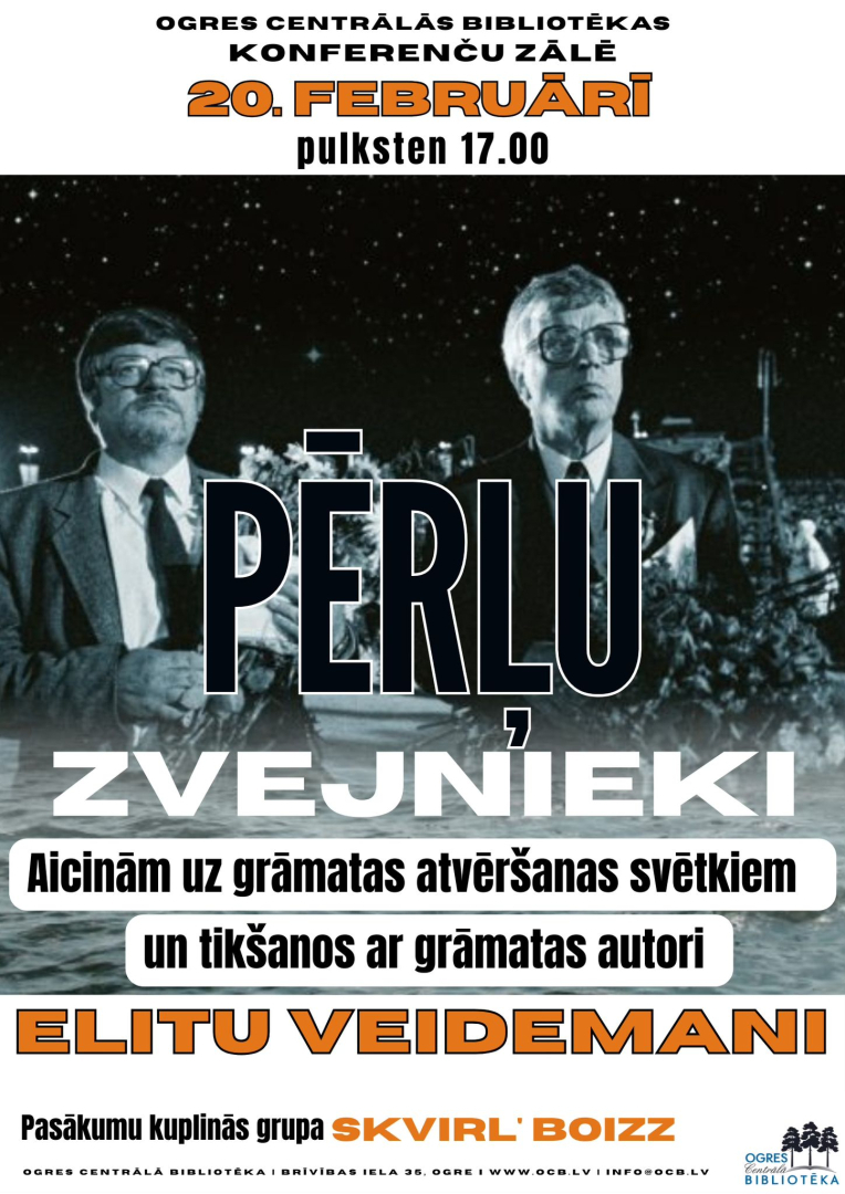 Afiša ar informāciju par pasākumu un Raimonda Paula un Jāņa Petera fotoattēliem