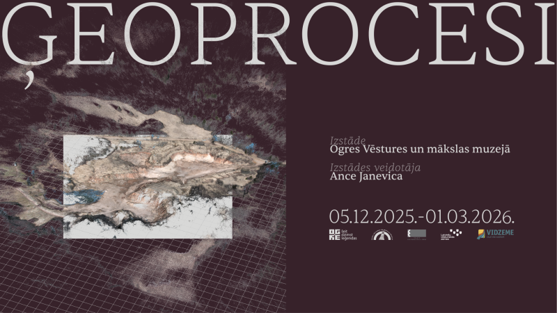 Izstādes ĢEOPROCESI afiša