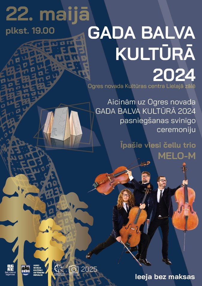 22. maijā plkst. 19.00 Gada balva kultūrā 2024