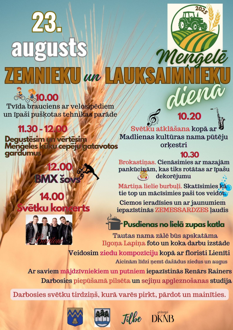 23. augusts - Zemnieku un lauksaimnieku diena Meņģelē