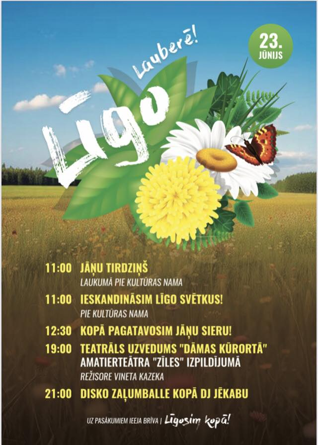 Līgo lauberē. Dažādas līgo aktivitātes jau no plkst. 11.00