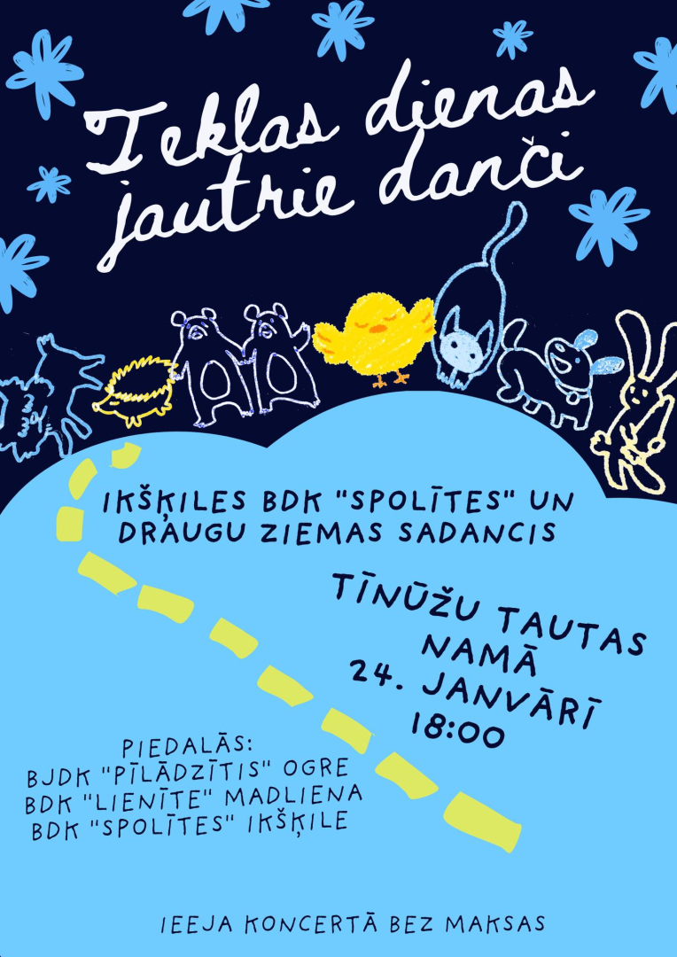 Tīnūžu Tautas namā 24. janvārī plkst. 18.00 TEKLAS DIENAS JAUTRIE DANČI