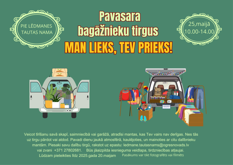 Pavasara bagāžnieku tirgus "Man lieks, tev prieks!"