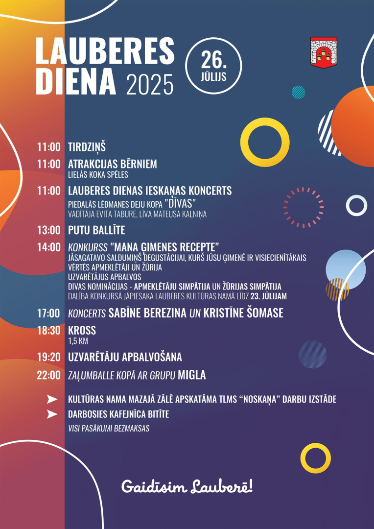 Lauberes diena 2025 26.jūlijā
