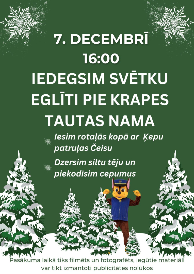 Eglītes iedegšana Krapē
