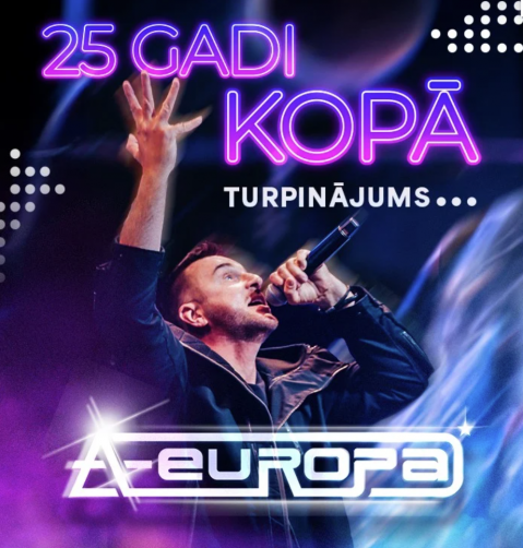 Afiša ar koncerttūres nosaukumu un grupas līdera Artūra Duboka attēlu