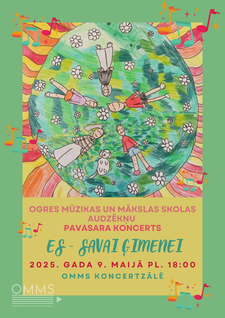 Pavasara koncerts "Es - savai ģimenei" 9. maijā plkst. 18.00 Ogres Mūzikas un mākslas skolā