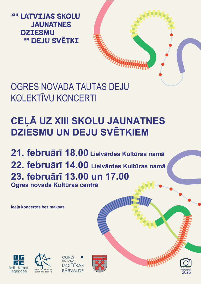 Ogres novada bērnu un jauniešu deju kolektīvu koncerti CEĻĀ UZ XIII SKOLU JAUNATNES DZIESMU UN DEJU SVĒTKIEM Ogrē 