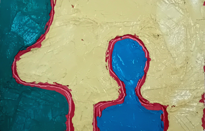 Mākslinieka Daumanta Brūniņa darbs izstādei Tomes Tautas namā