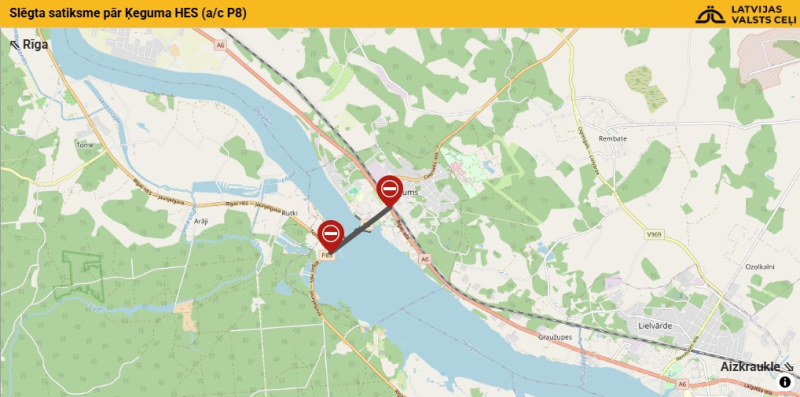 9. decembrī uz laiku tiks slēgts Ķeguma HES