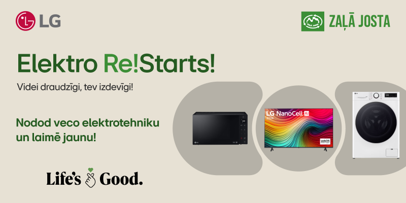 “Elektro Re!Starts!” – nodod nolietotu tehniku bez maksas, pasargā vidi un laimē balvas