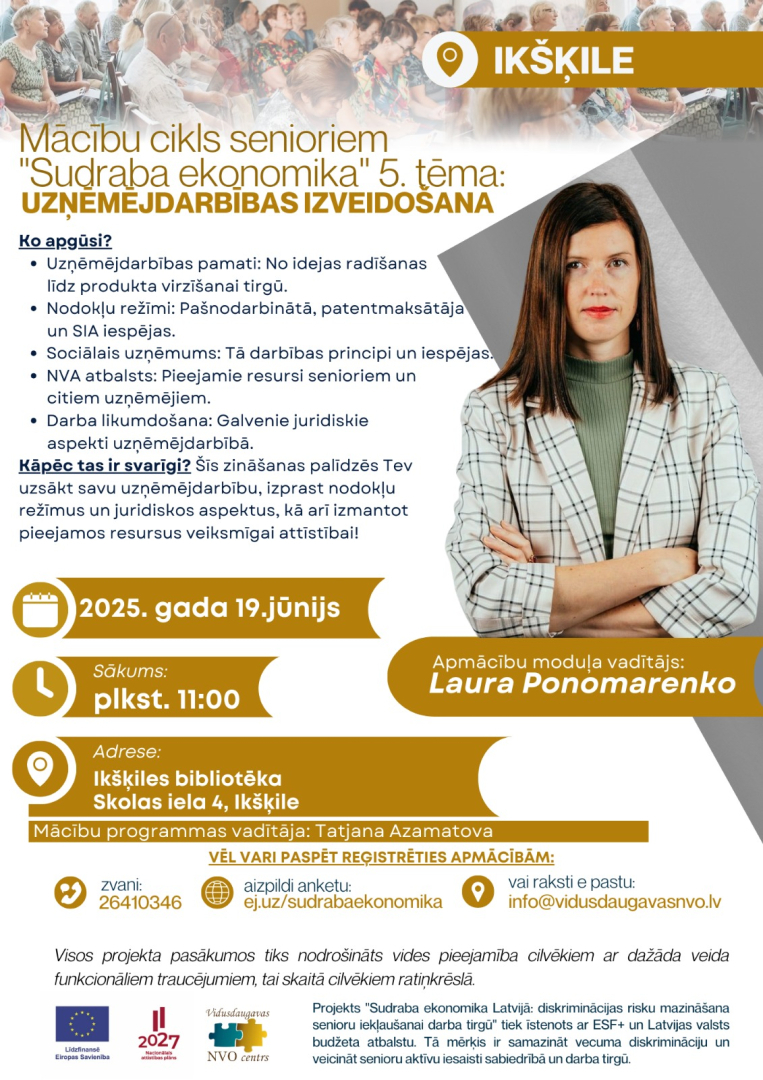 Mācību cikls senioriem "Sudraba ekonomika"