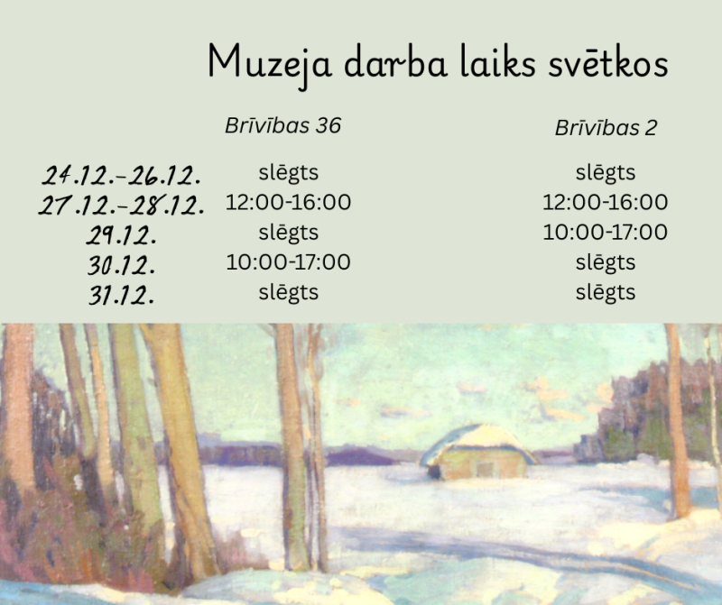 Ogres Vēstures un mākslas muzeja darba laiks svētkos