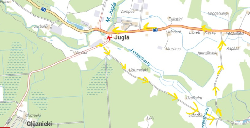  Informācija par sabiedriskā transporta kustības izmaiņām no 21. līdz 28. jūlijam, kamēr būs slēgta satiksme pār Lēvenstrautu